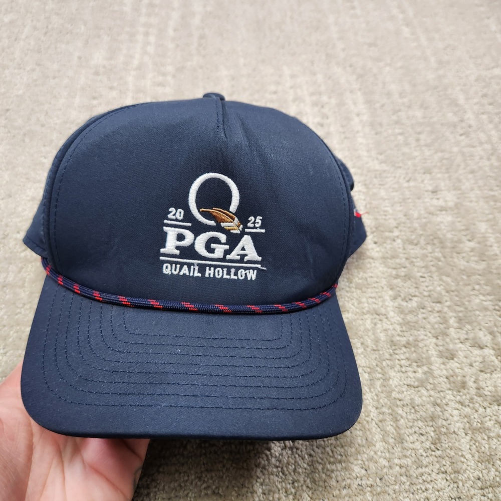 Imperial 2025 PGA Championship Quail Hollow Golf Rope Hat Navy Blue Snapback Cap